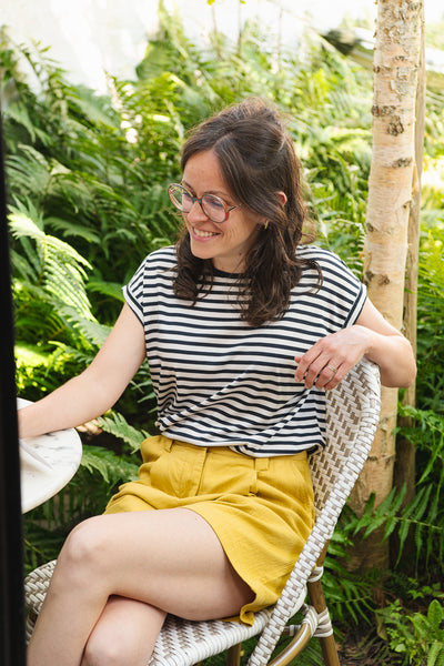 Crinkled Lia Shorts - Yellow