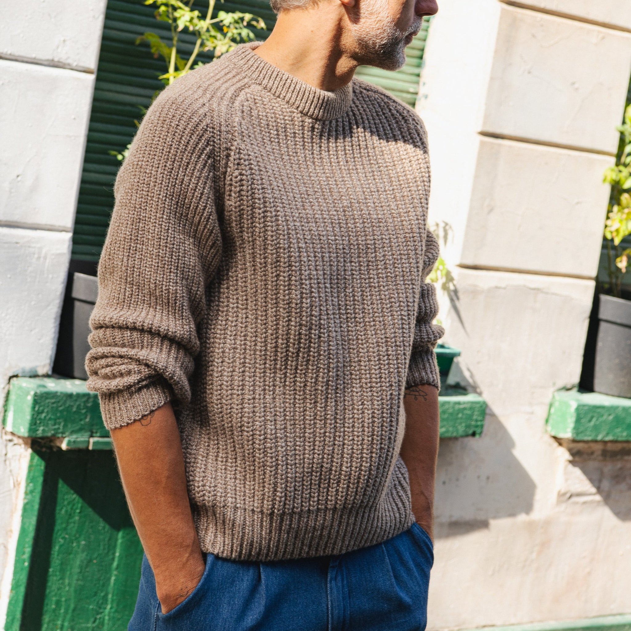 Neo Wool Jumper - Brown Melange