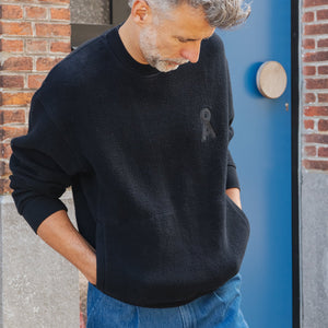 LAST ONE in L - Lomaar Felpa Sweater - Black