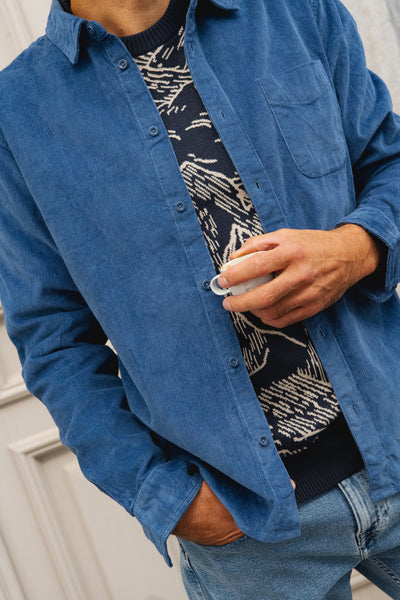 Varberg Corduroy Shirt - True Blue