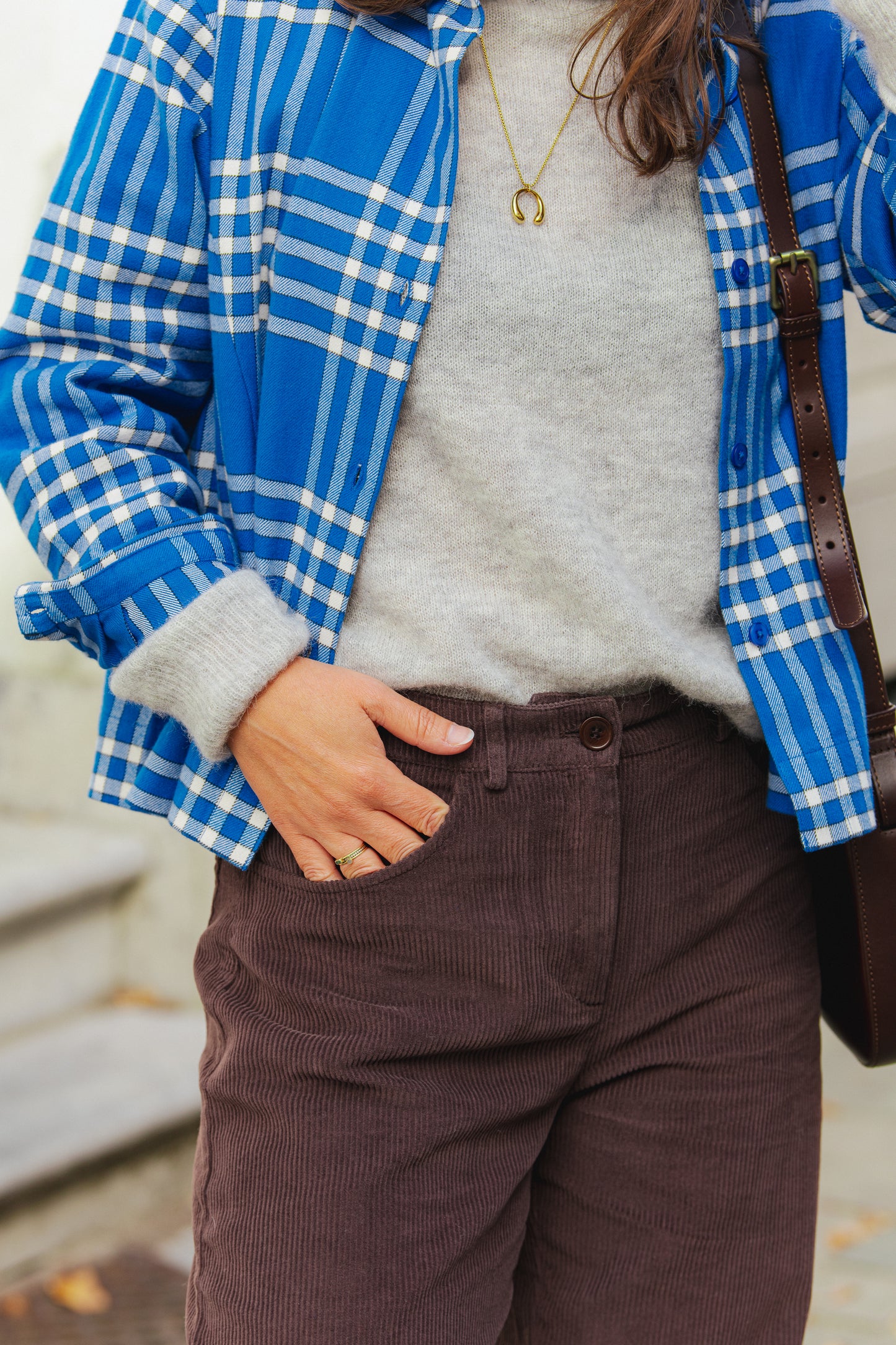 LAST ONE in XL - Sens Flannel Shirt - Check Blue