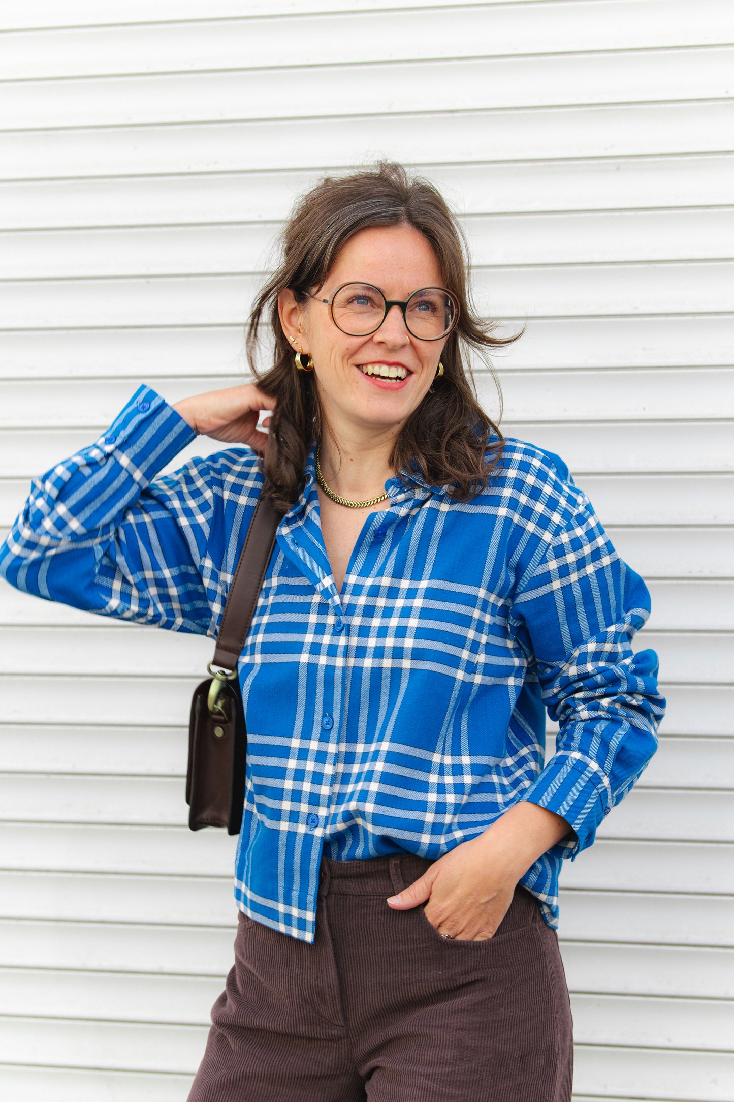 LAST ONE in XL - Sens Flannel Shirt - Check Blue