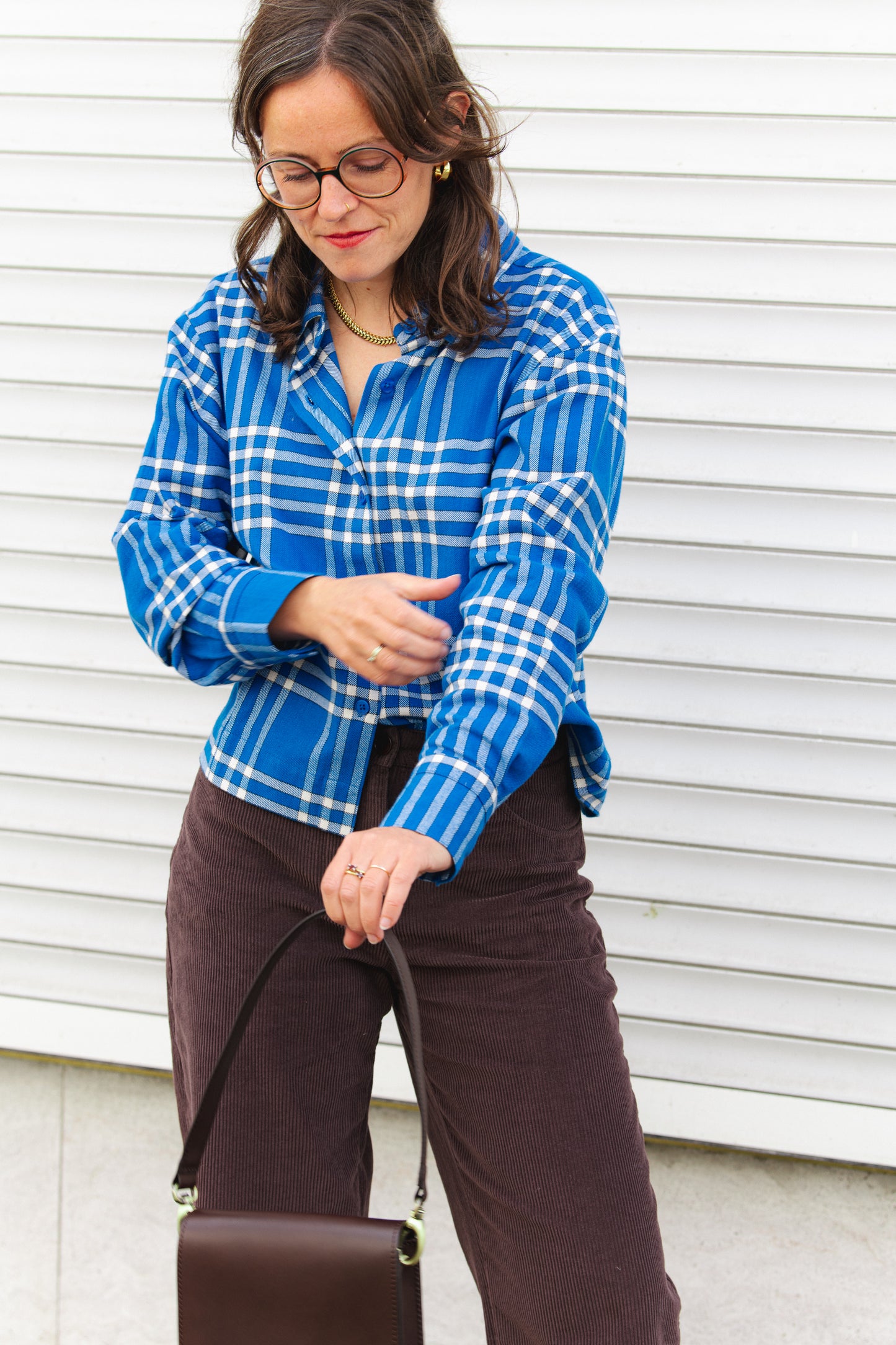 LAST ONE in XL - Sens Flannel Shirt - Check Blue