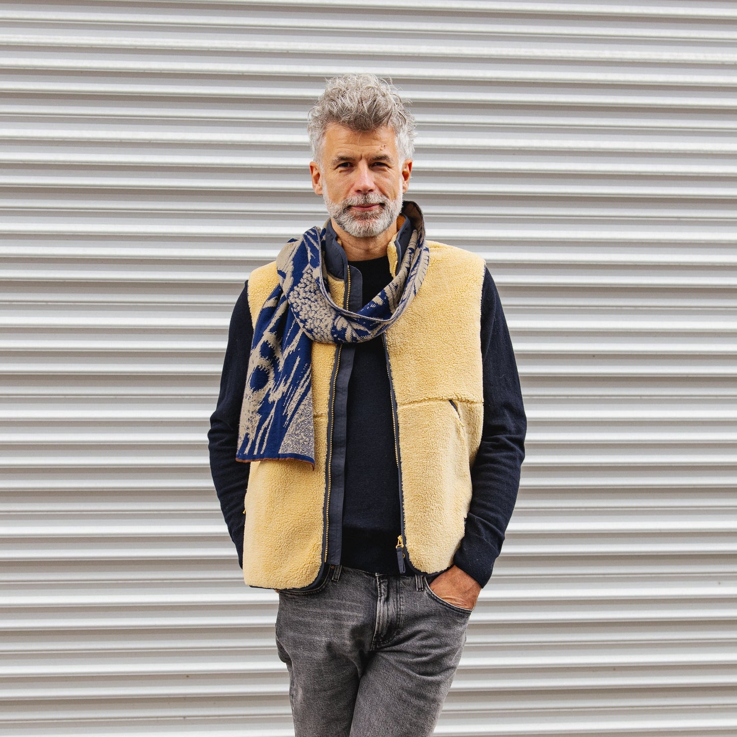 Aurata Midi Scarf - Indigo