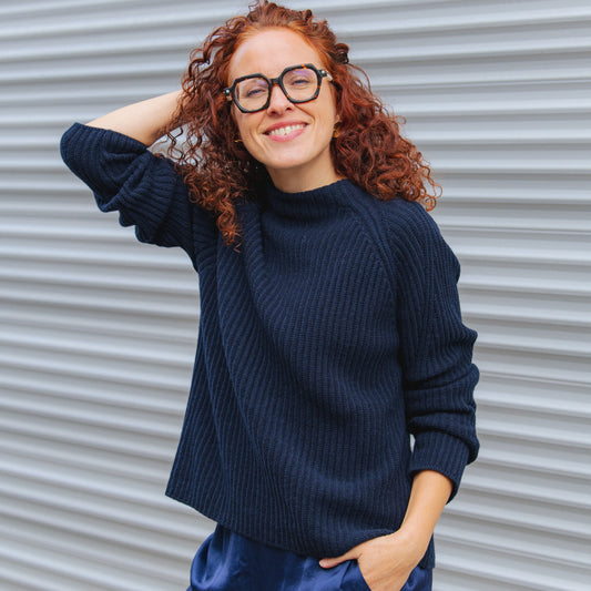 LAST ONE IN XL - Paola Wool Sweater - Blue Mora