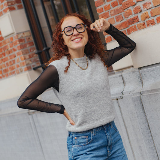 Dora Mesh Longsleeve - Black