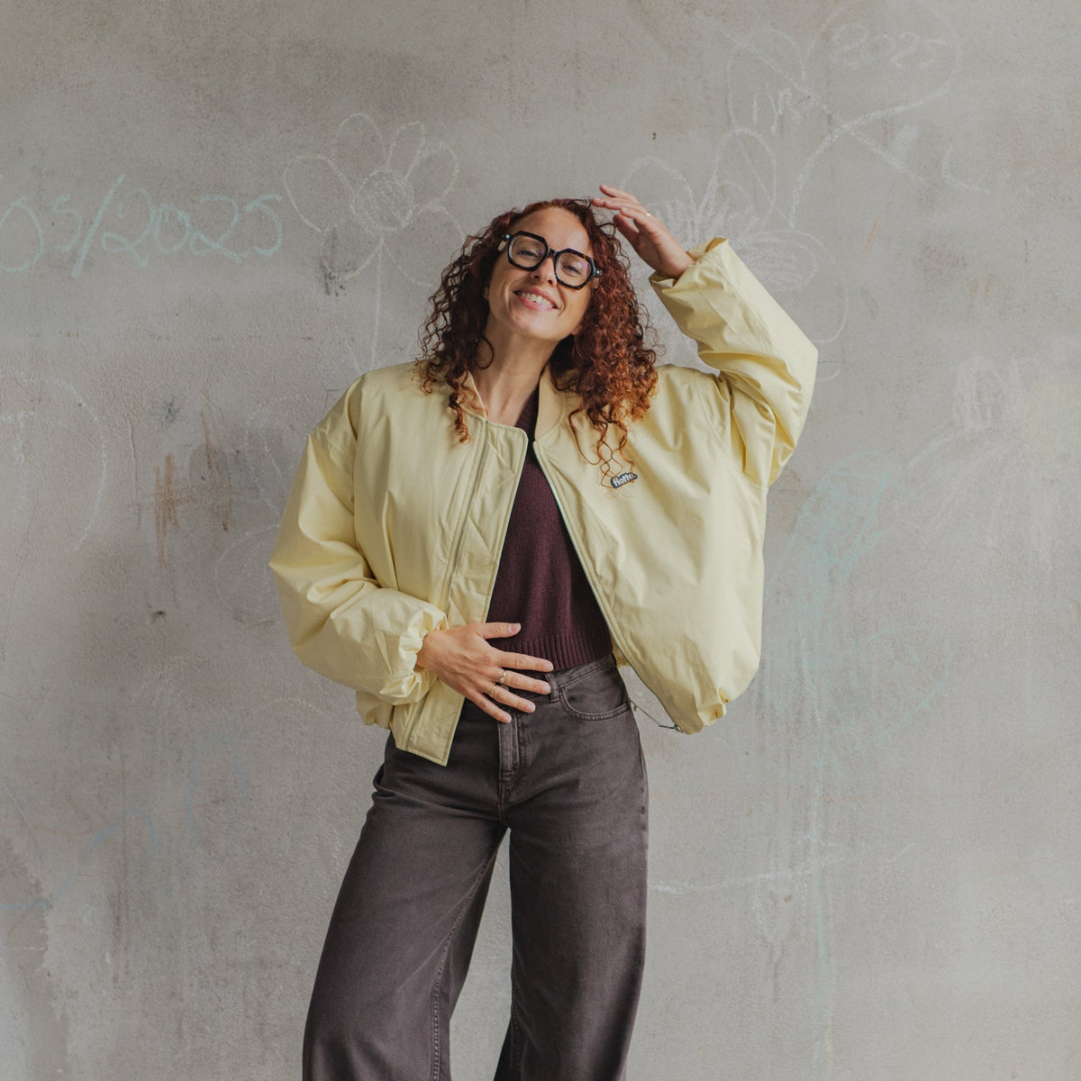 Alesia Oversized Bomber - Butter