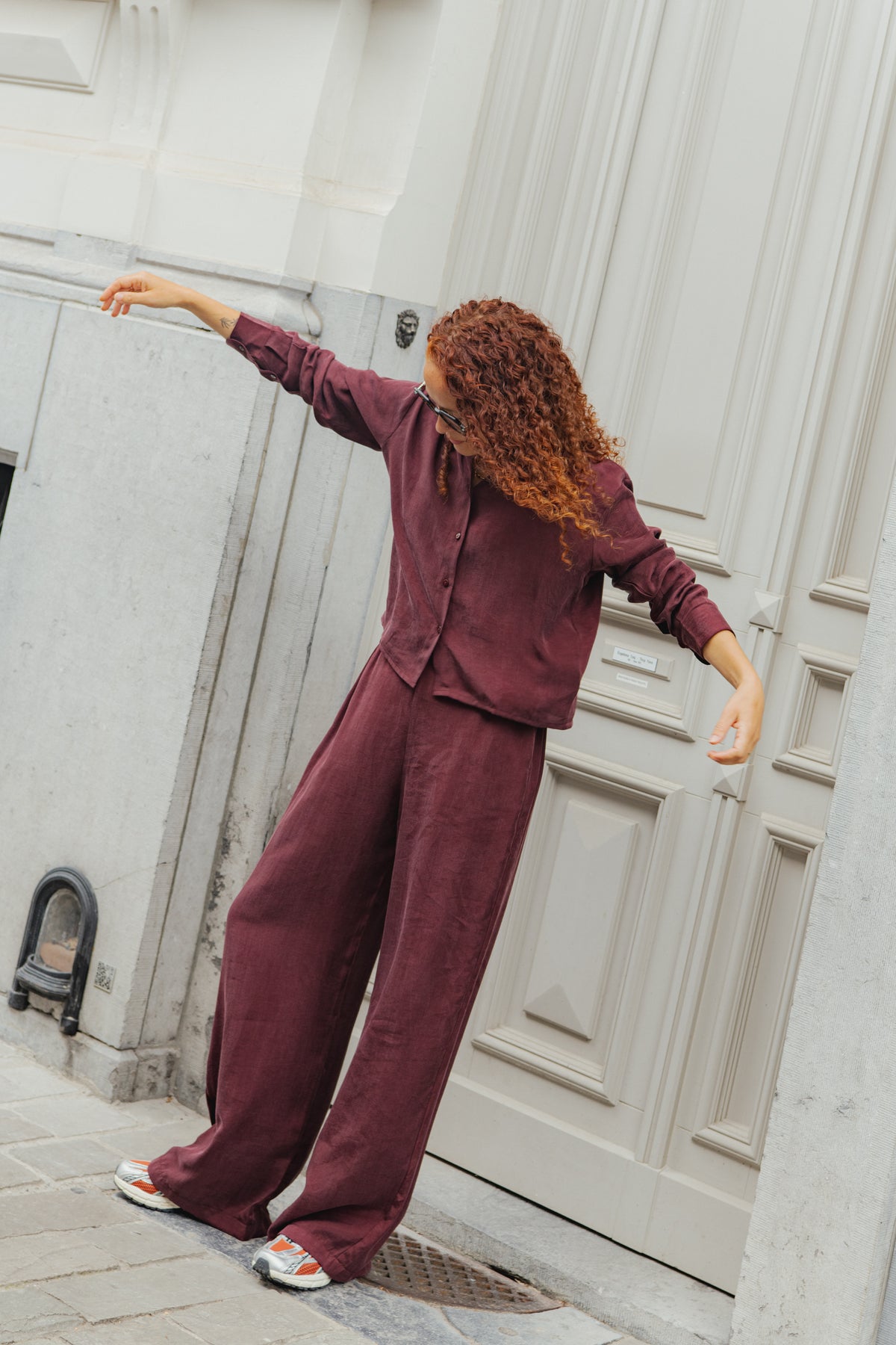 Savannah Blouse - Wine Red