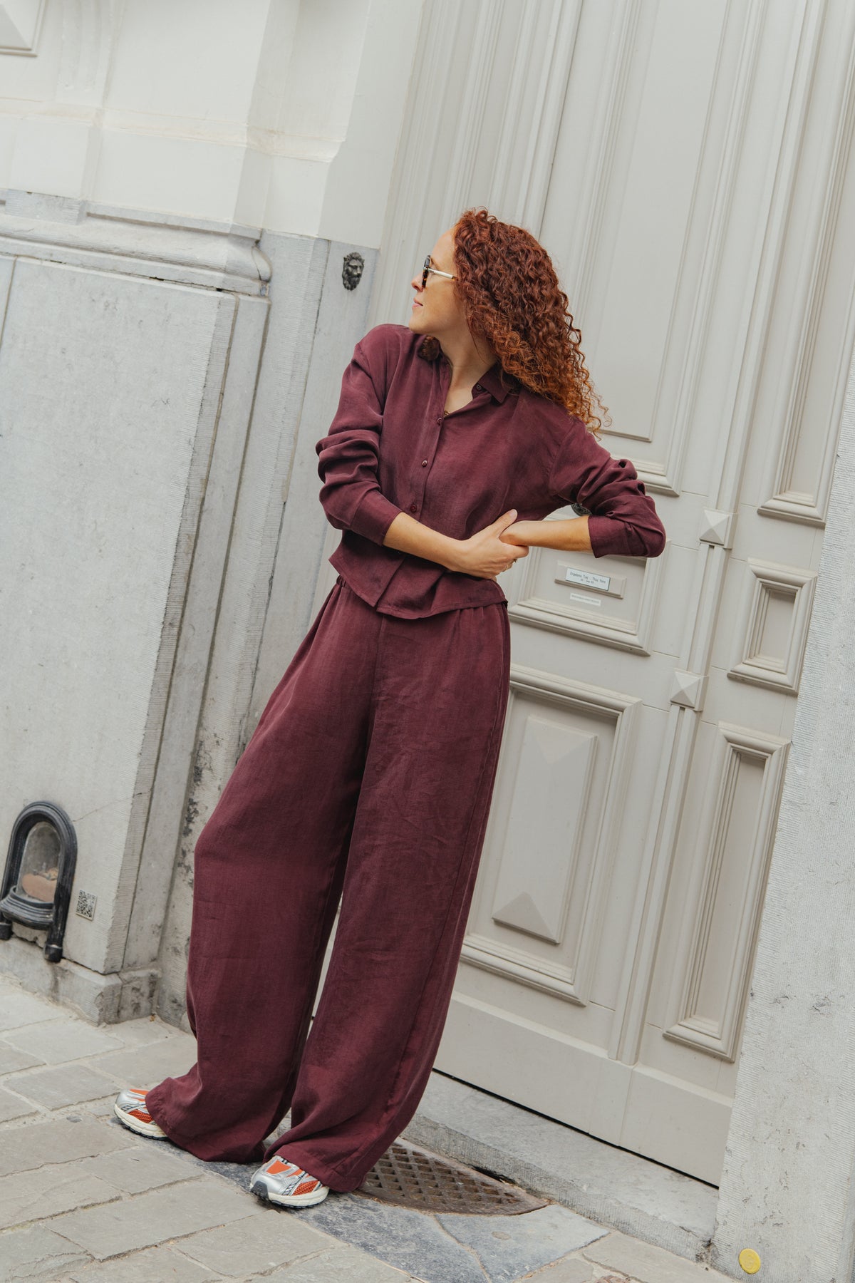 Savannah Blouse - Wine Red