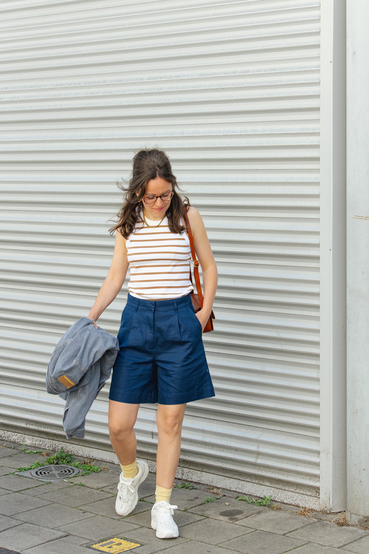 LAST ONE in 40 - Lia Hemp Shorts - Blue Night