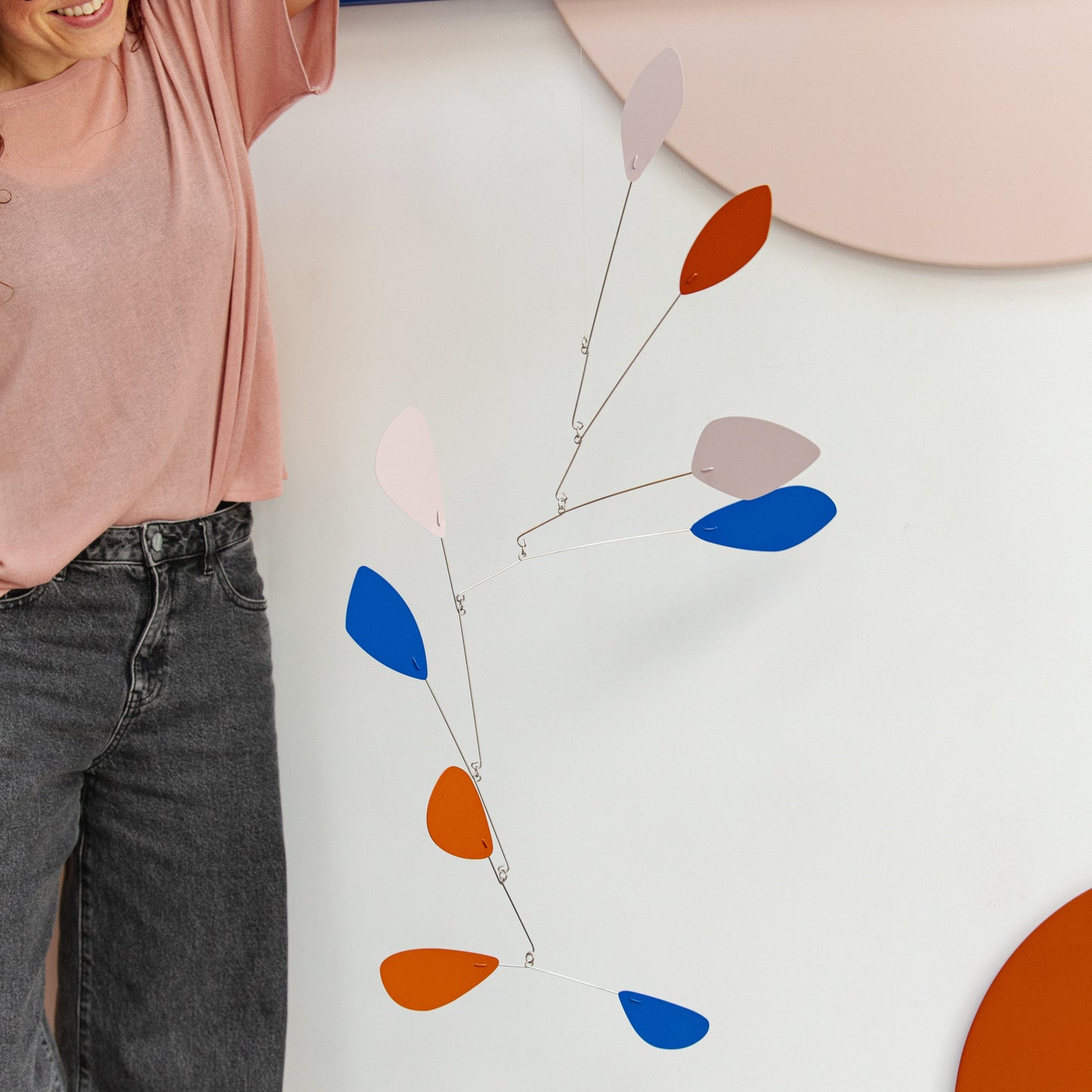 Kinetic Mobile Rio - Dusty Pink/Cobalt Blue/Rusty Orange