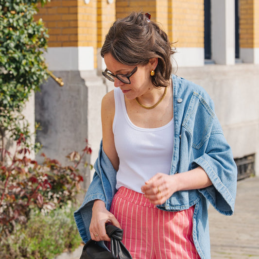 LAST ONE in XL - Ilma Rib Top - White