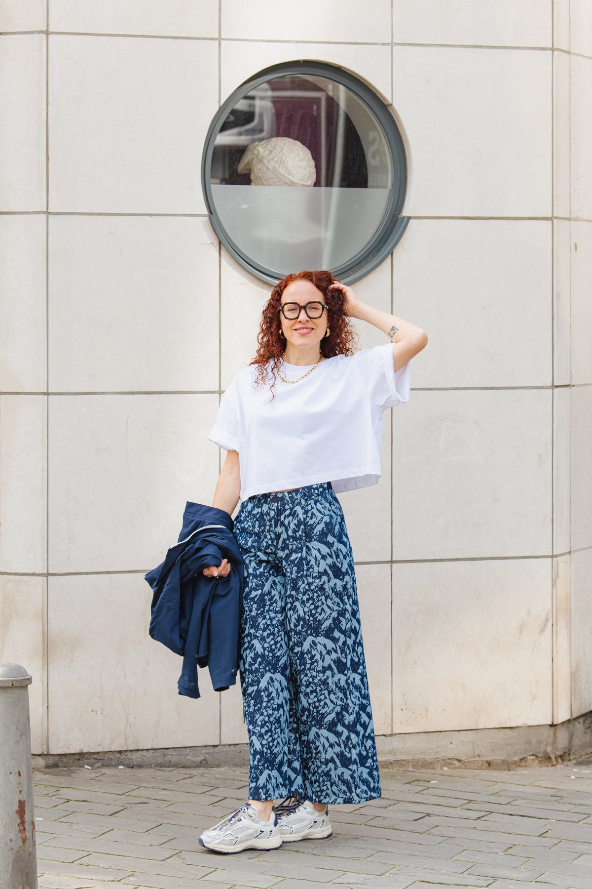 LAST ONE in 36 - Ena Trousers - Navy Camo