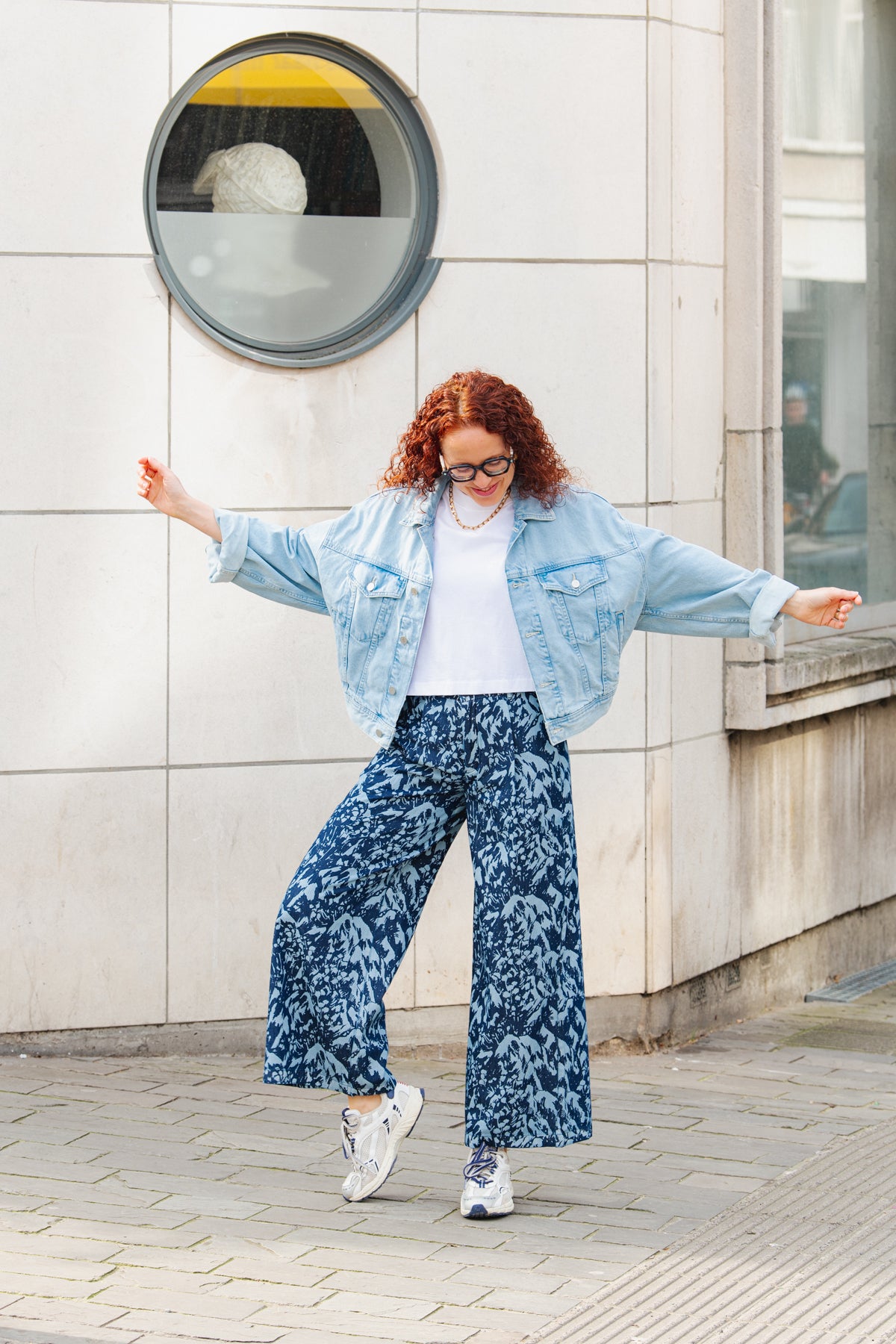 LAST ONE in 36 - Ena Trousers - Navy Camo