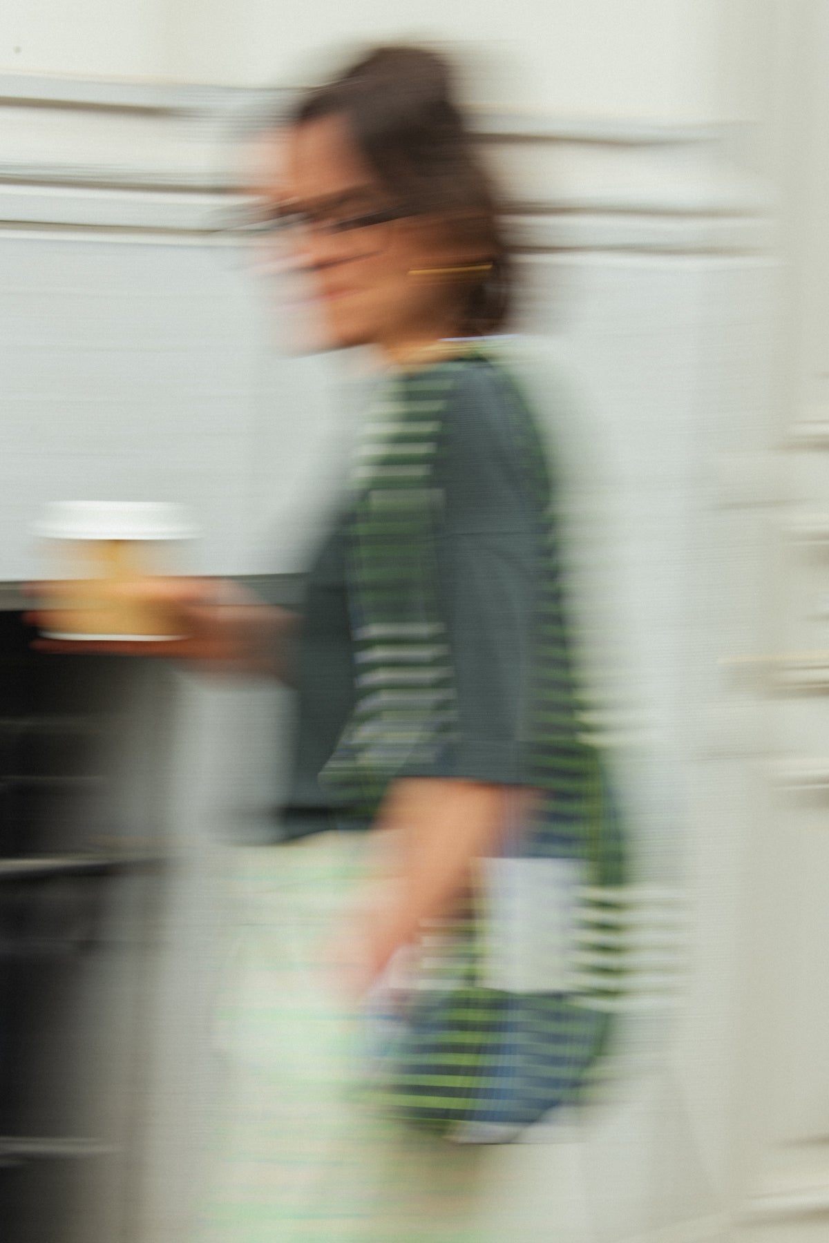 LAST ONE IN S- Linen Blend Knit Sweater - Space Steel