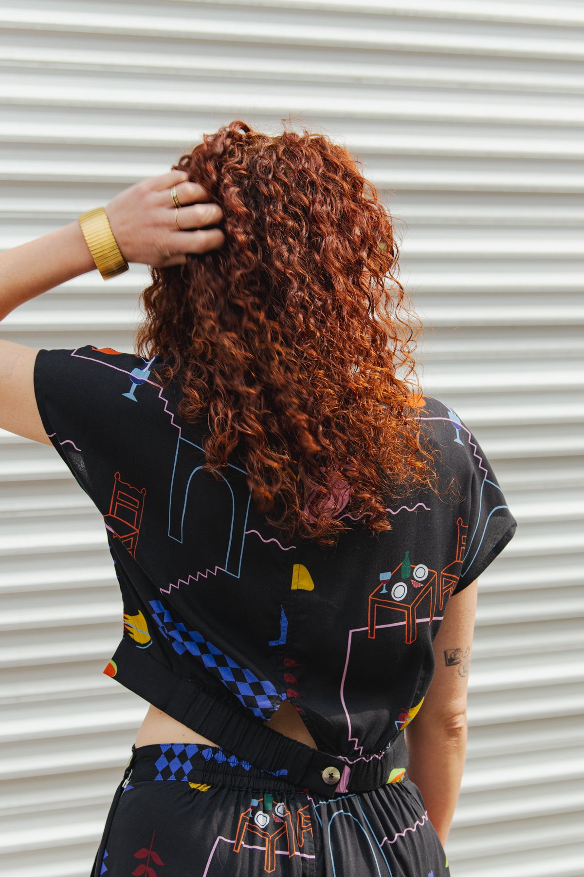 Hebron Top - Holiday Print