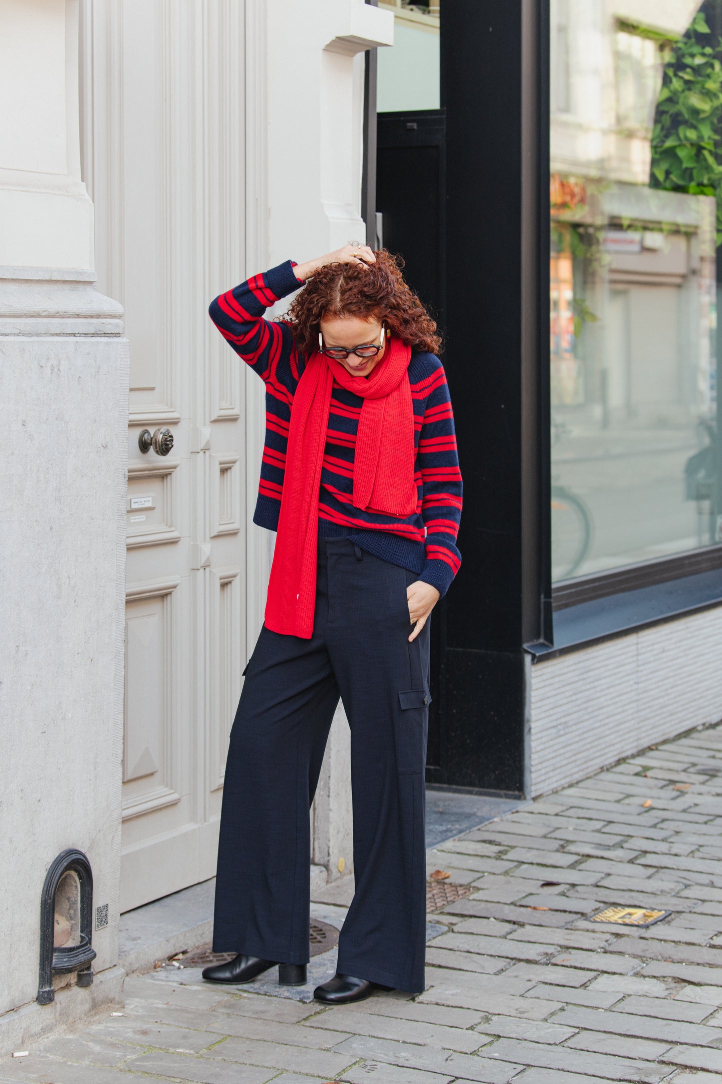 Liliriaa Fine Stripes - Tinted Navy/Candy Apple