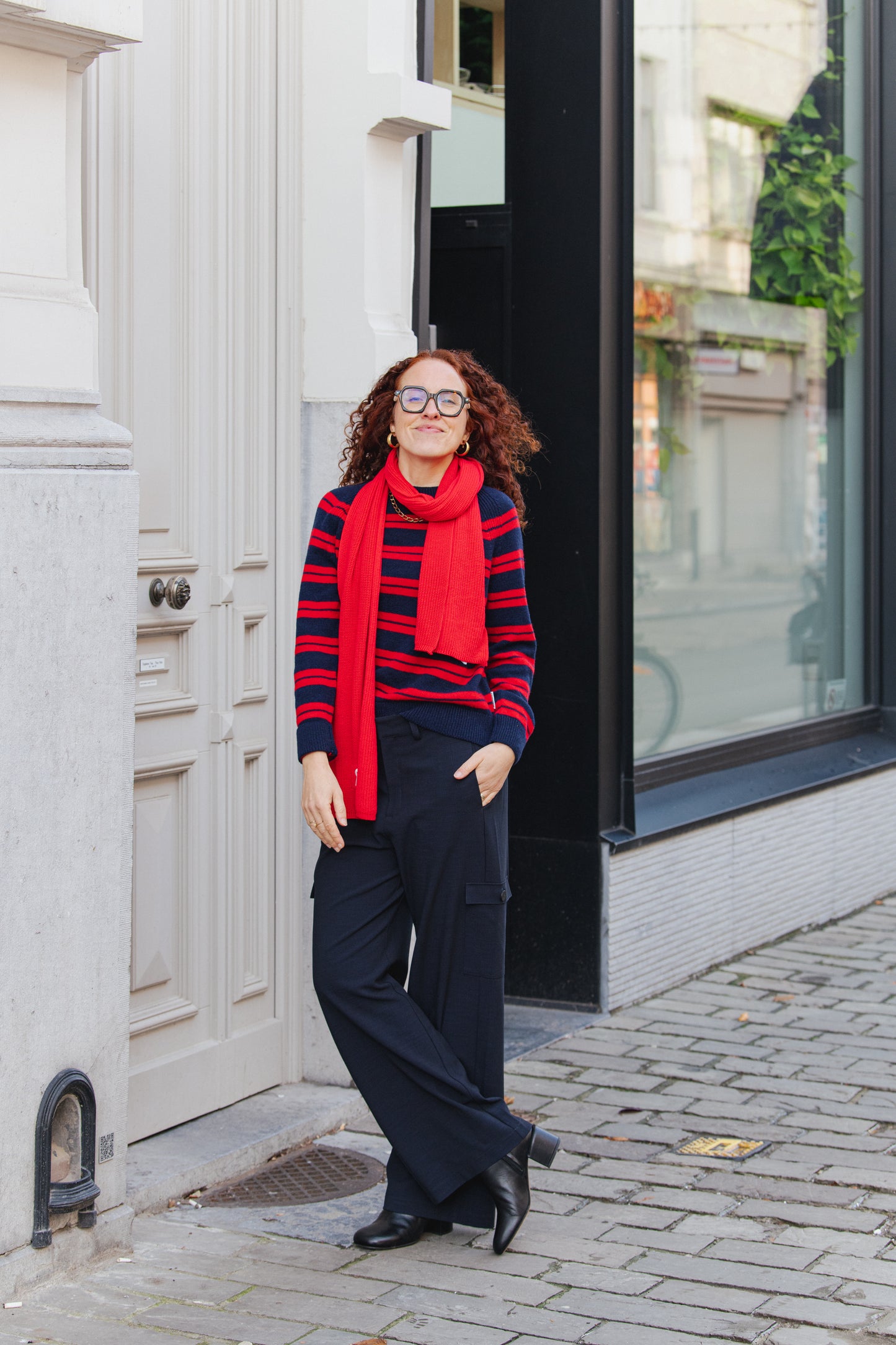 Liliriaa Fine Stripes - Tinted Navy/Candy Apple