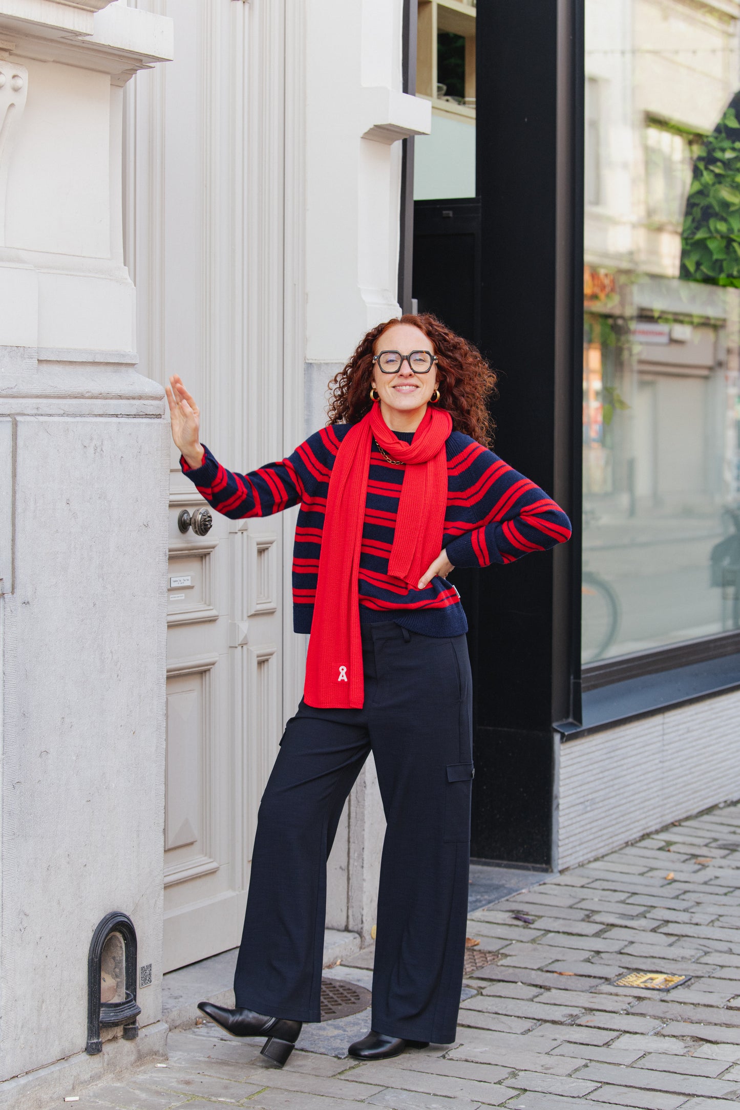 Liliriaa Fine Stripes - Tinted Navy/Candy Apple