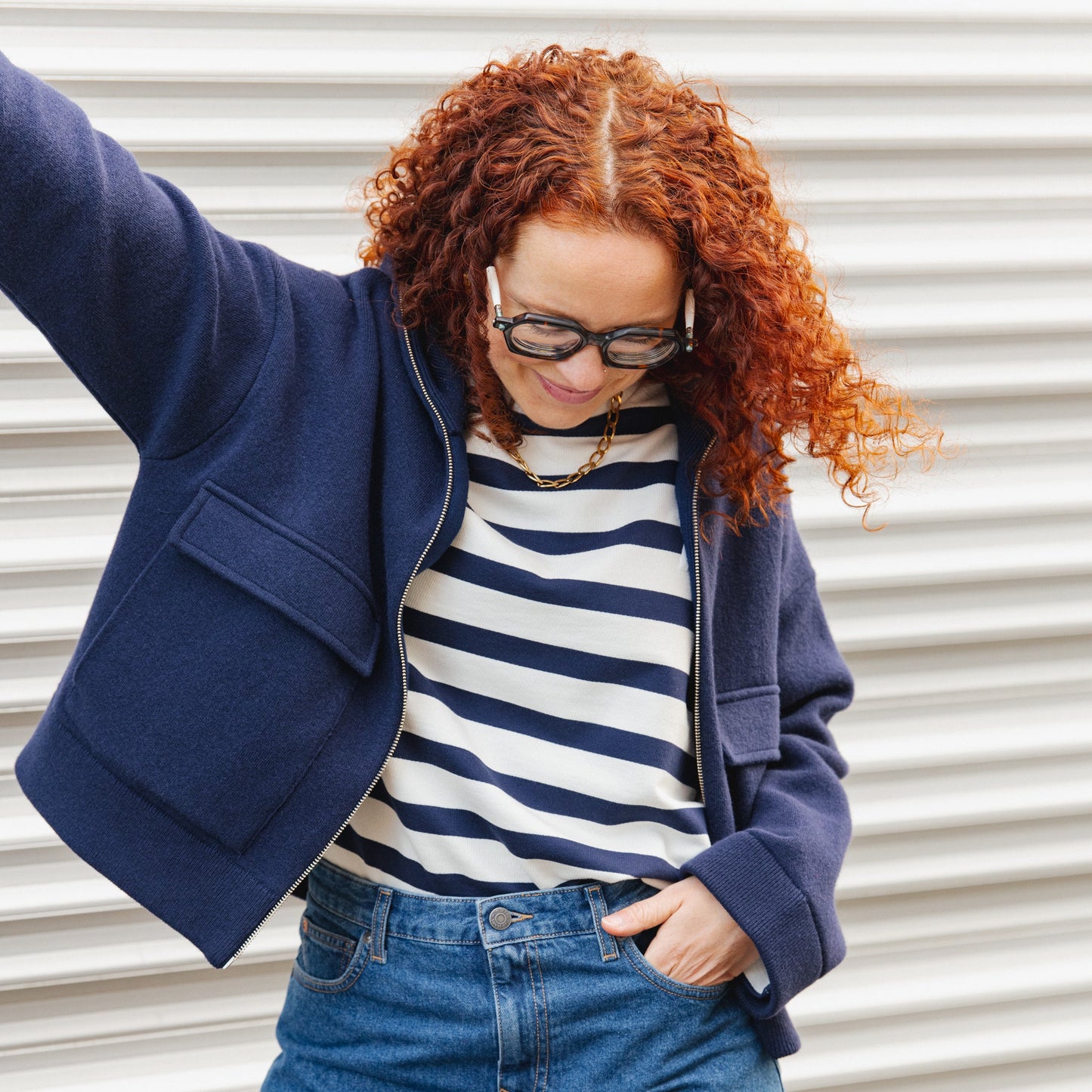Frankaa Iconic Bold Sweater - Undyed/Tinted Navy