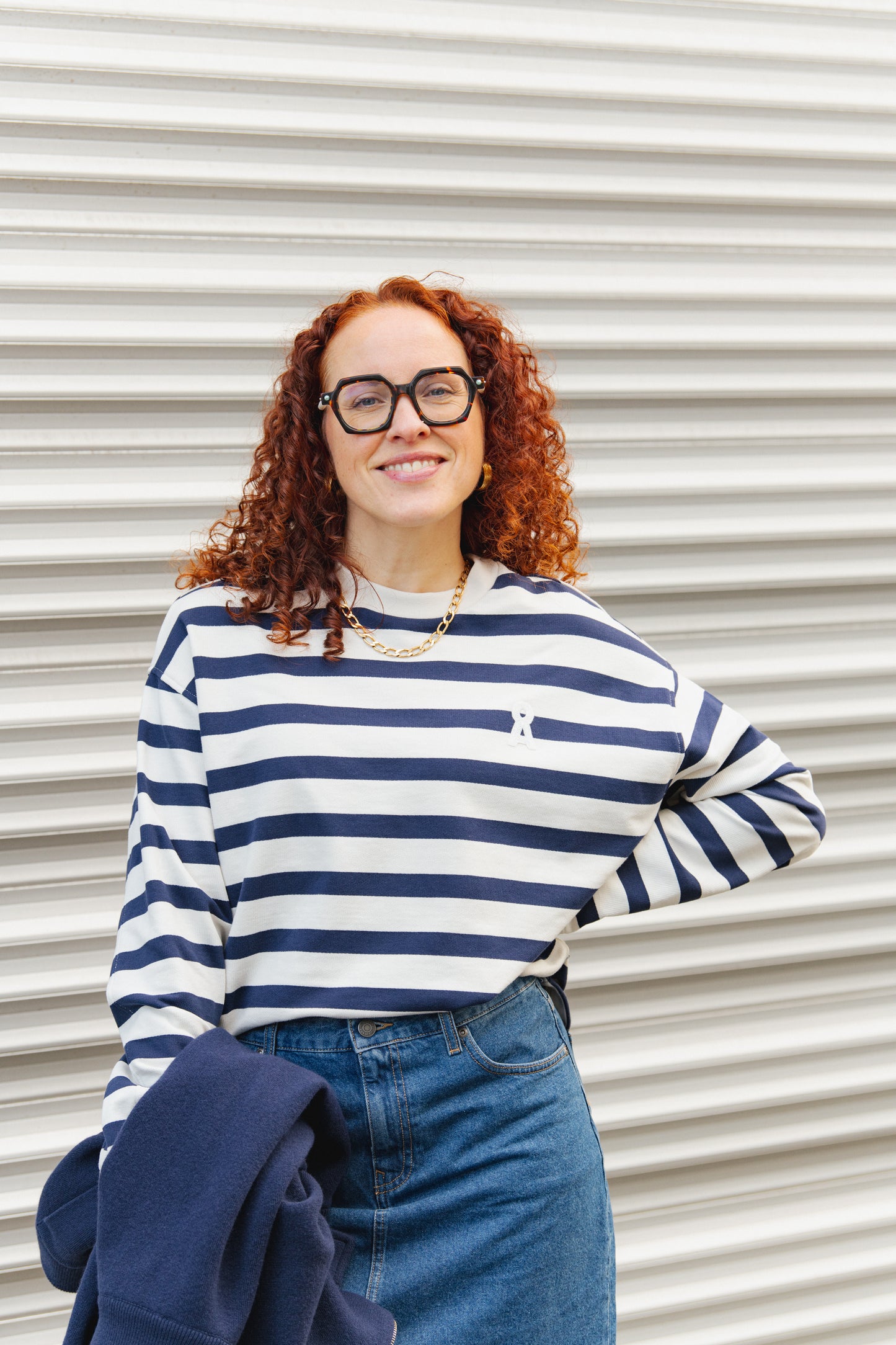 Frankaa Iconic Bold Sweater - Undyed/Tinted Navy