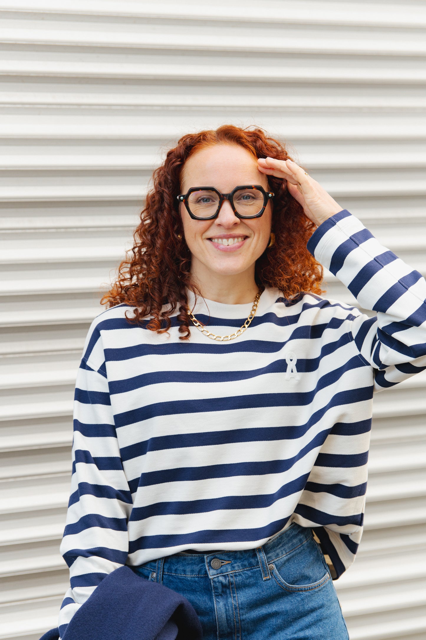 Frankaa Iconic Bold Sweater - Undyed/Tinted Navy