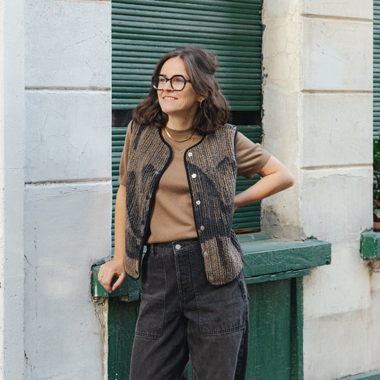 LAST ONE in XS - Jay Teddy Vest - Lotus Brown