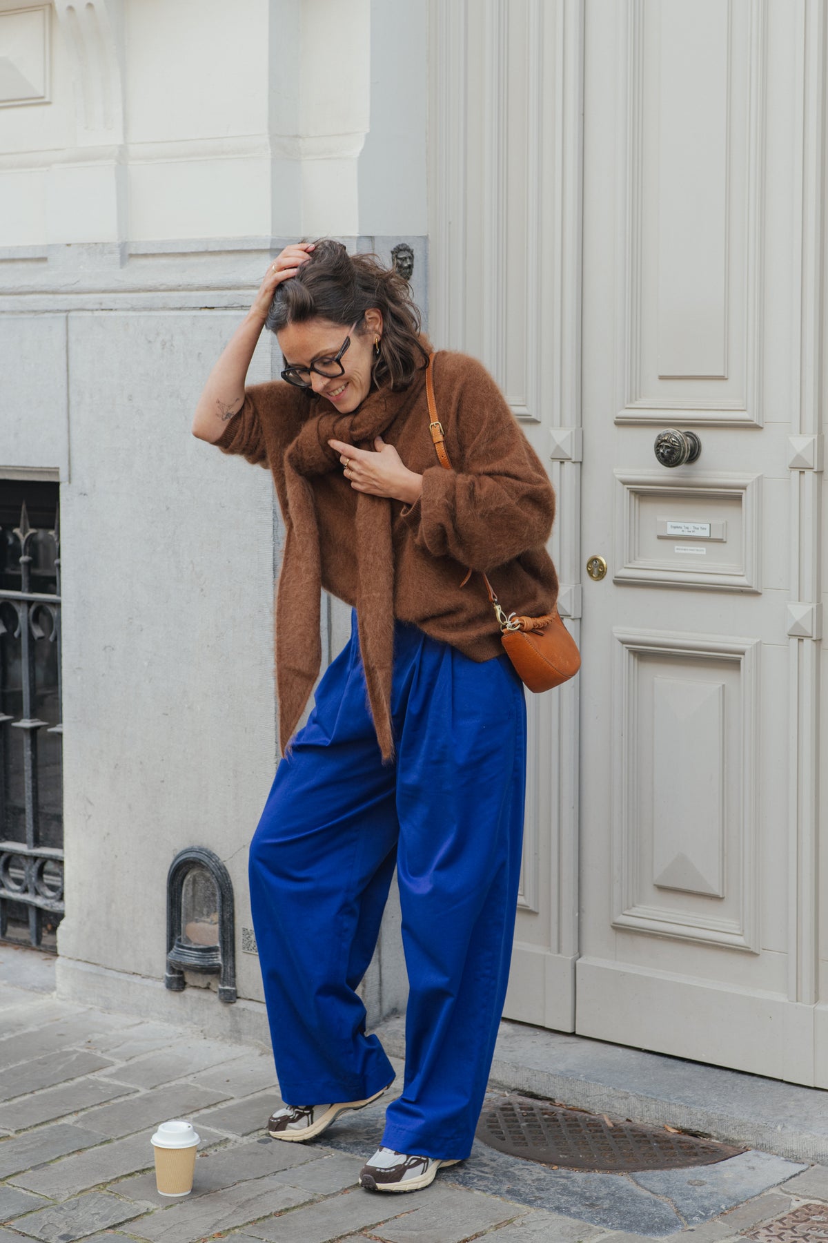 Super Soft Merino Triangle Scarf - Caramel