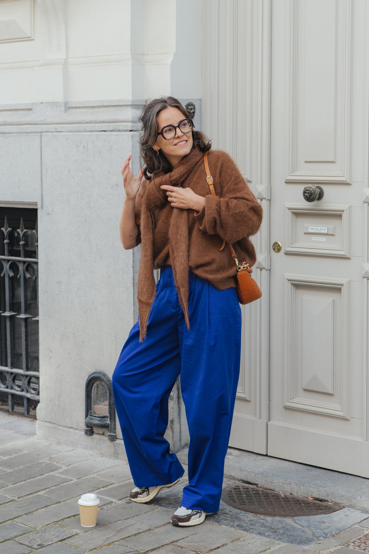 Super Soft Merino Triangle Scarf - Caramel