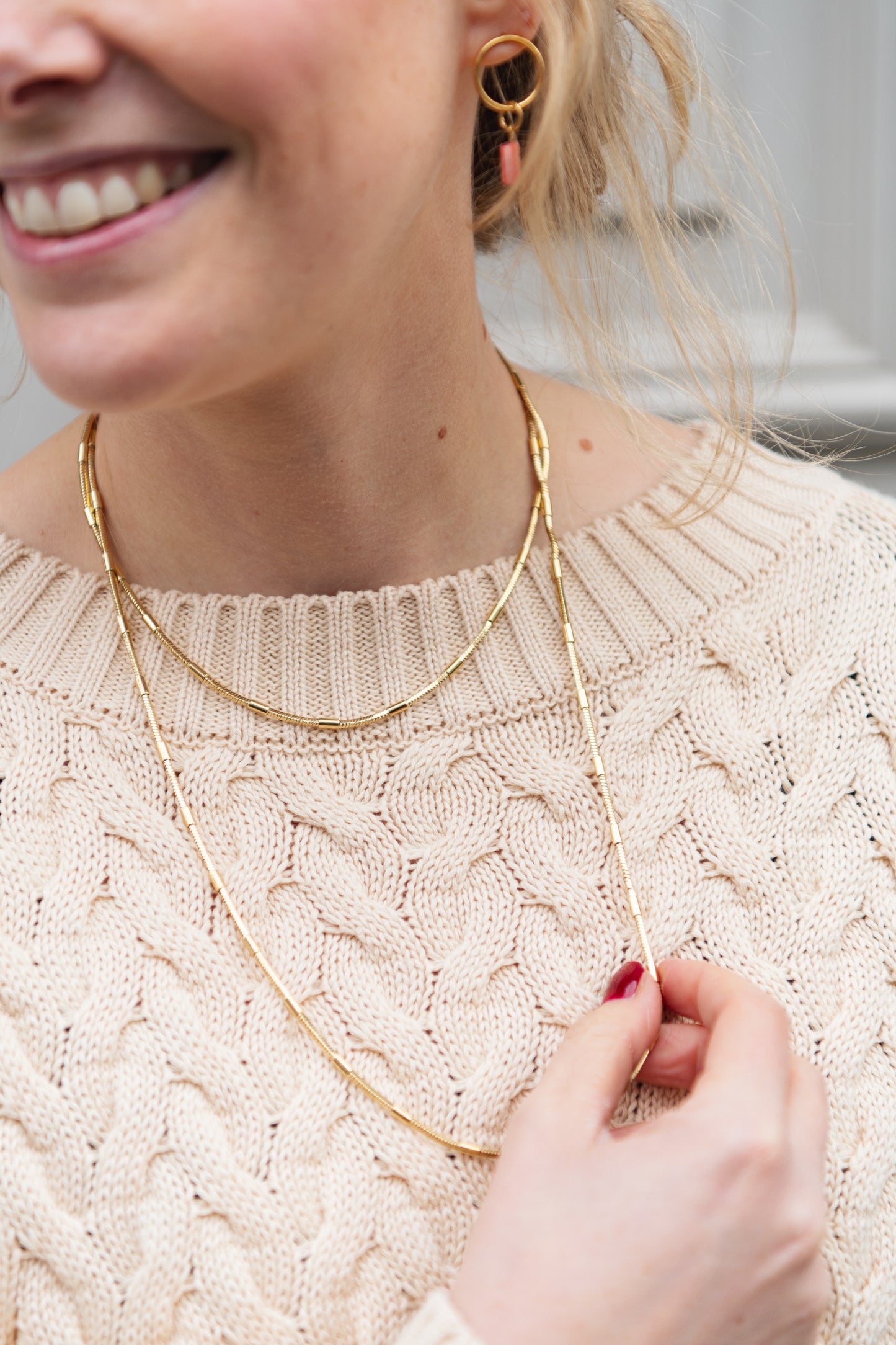 Mother-of-Pearl Earrings - Rose