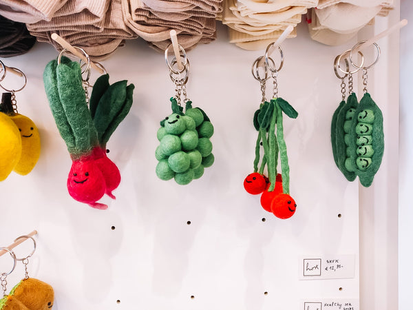Keychain Wool - Veggies & Fruits