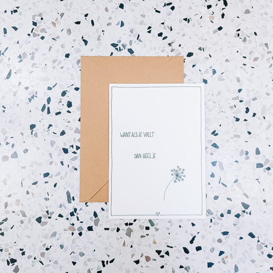 Emma Nieke Greeting Card - Als je voelt, heel je