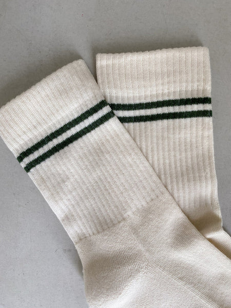 Jutelaune Sporty Socks - Green Stripe