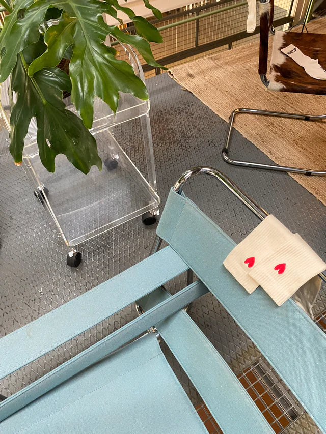 Jutelaune Heart Socks - White/Red