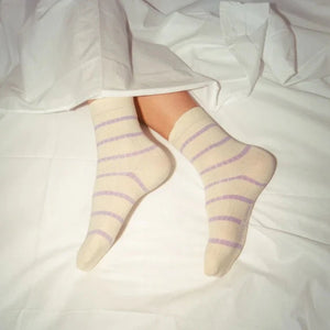 Jutelaune Stripe Socks - Lilac