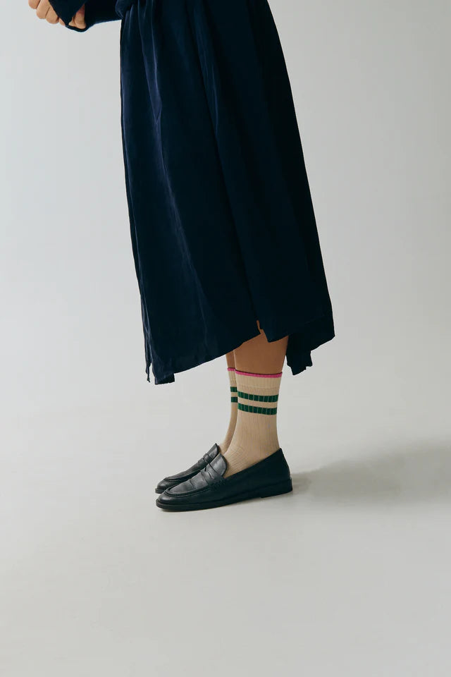 Jutelaune Stripe Socks - Green/Pink
