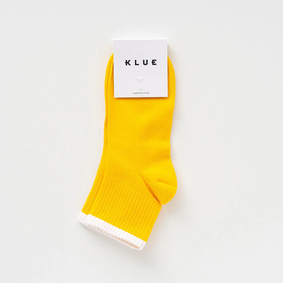 Quarter Tennis Stripes Socks - Golden Yellow