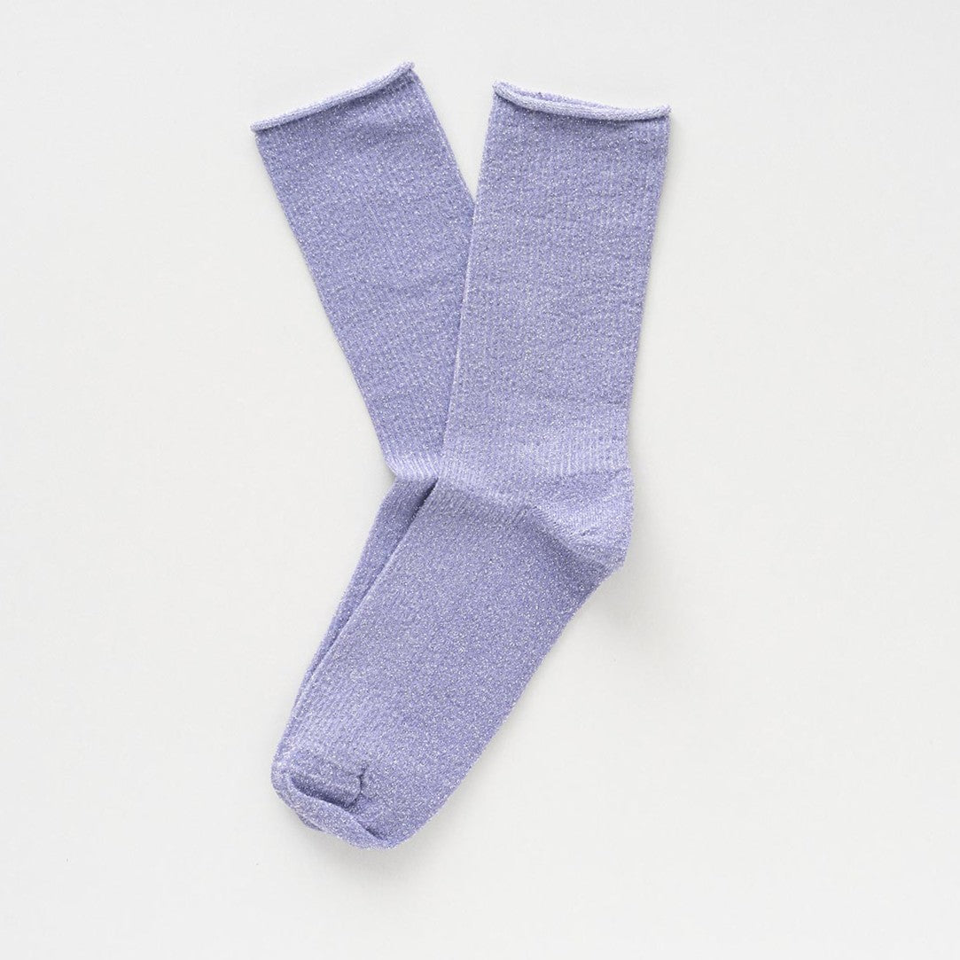 Glitter Lurex Socks - Lilac