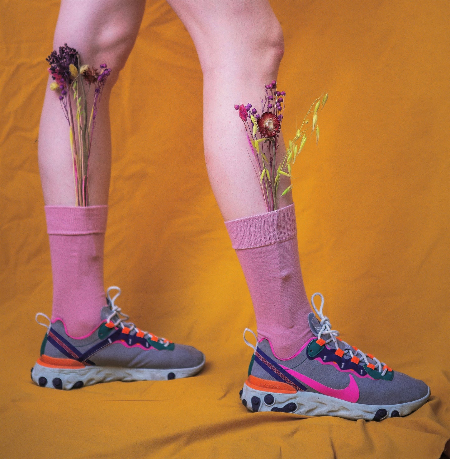 Organic Solid Socks - Pink