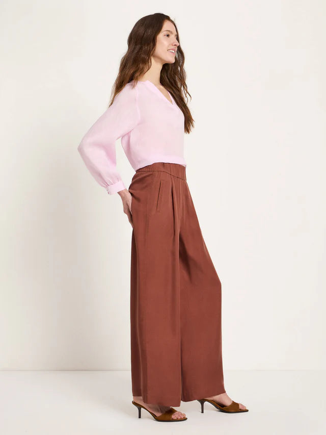 Wide-Leg Pants - Dark Mocca