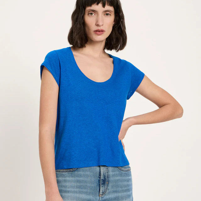LAST ONE in 38 - Low-cut T-shirt - Lapis