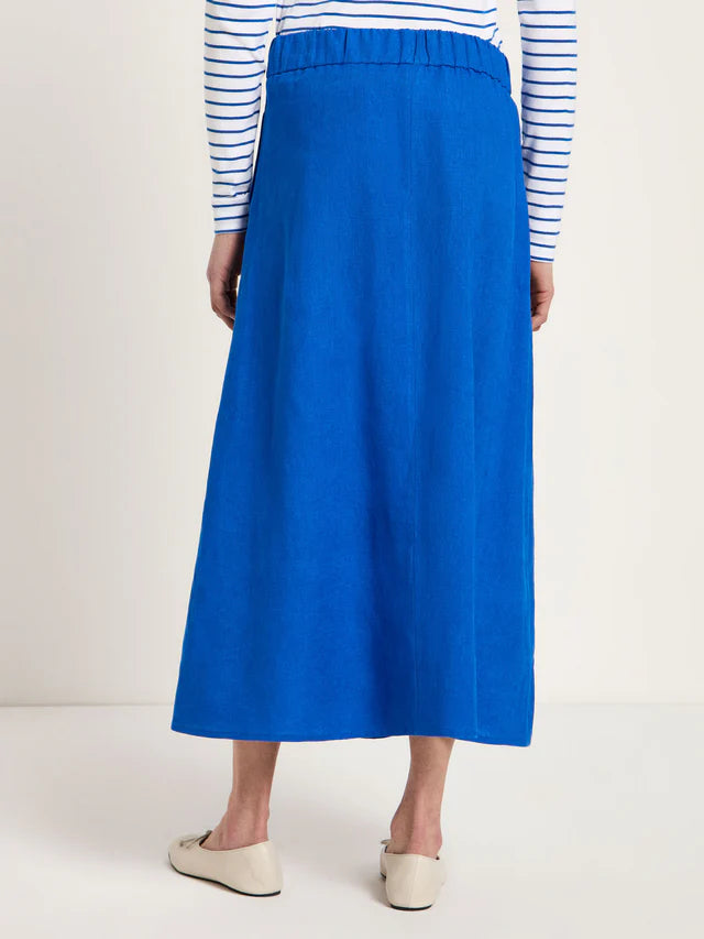 Linen Skirt - Lapis