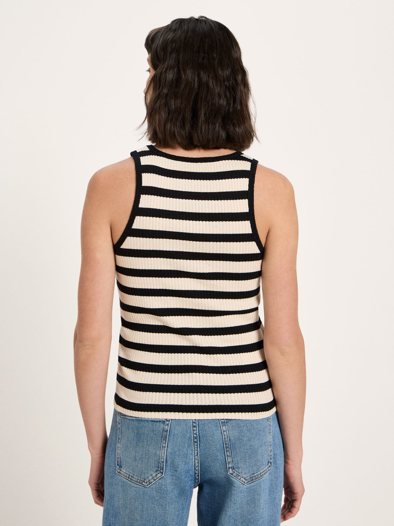 Striped Tanktop - Creme/Black