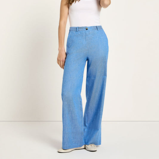 Marlene Pants - Lapis/Creme