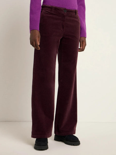 LAST ONE in 42 - Marlene Corduroy Trousers - Brown Bordeaux