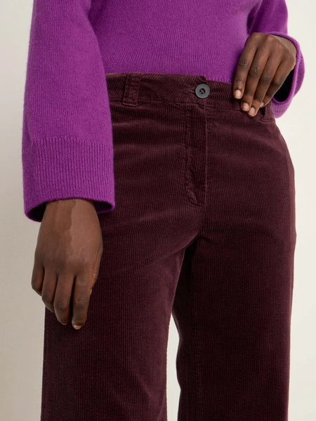 LAST ONE in 42 - Marlene Corduroy Trousers - Brown Bordeaux