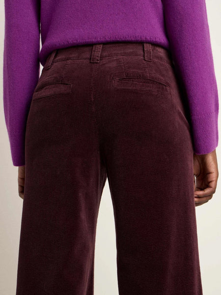 LAST ONE in 42 - Marlene Corduroy Trousers - Brown Bordeaux