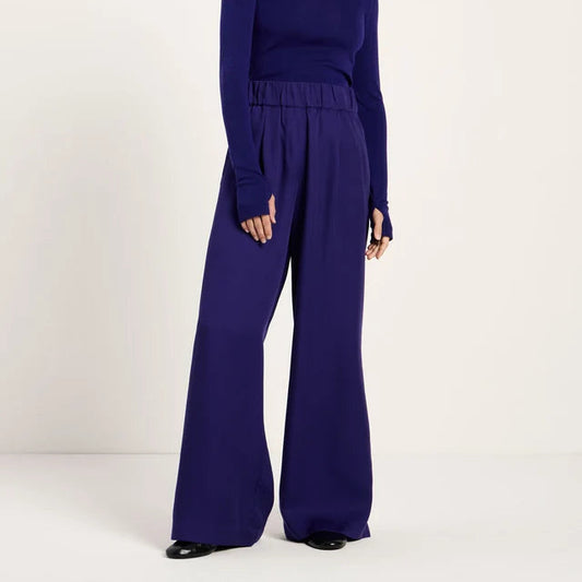 Wide-Leg Trousers - Ultraviolet
