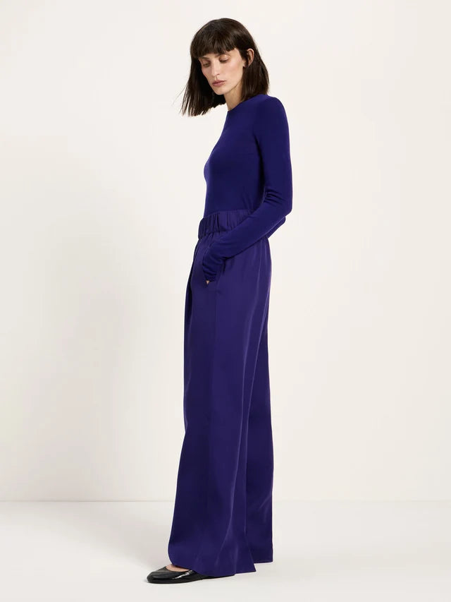 Wide-Leg Trousers - Ultraviolet