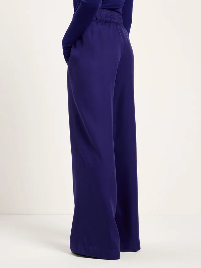 Wide-Leg Trousers - Ultraviolet